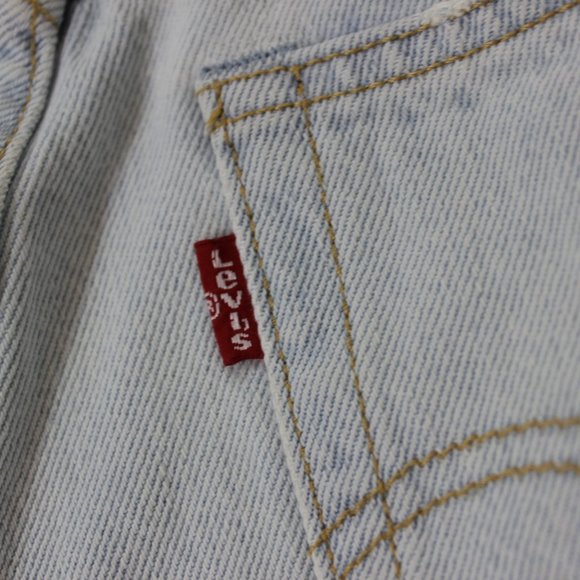 LEVIS Button Fly Cut Off Jean Shorts Distressed 26 - Picture 10 of 11